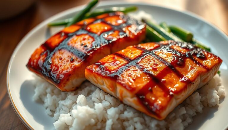 salmon and teriyaki