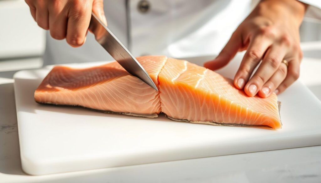 skin removal salmon prep skin removal salmon prep