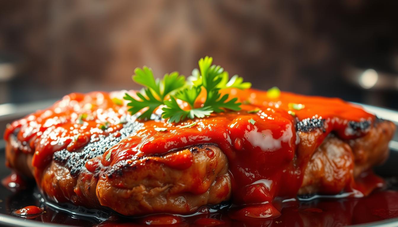 red sauce steak